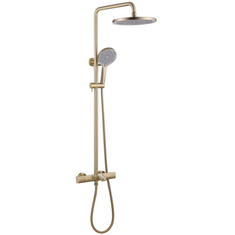 Душевая стойка ABBER Thermostat AF8516GL с изливом, золото матовое