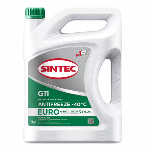 Sintec Antifreeze Euro G11 green -40 °С, 3кг