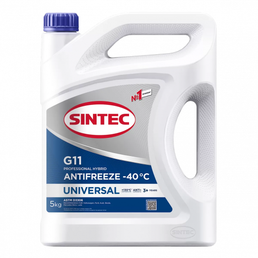 Sintec Antifreeze Universal G11 blue -40 °С, 5кг