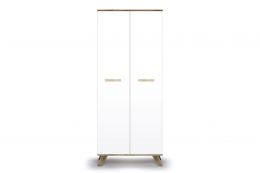 ВЕГА СКАНДИНАВИЯ Шкаф (ш800*г524*в1940мм), белый-дуб каньон/белый глянец