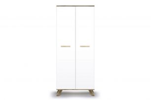 ВЕГА СКАНДИНАВИЯ Шкаф (ш800*г524*в1940мм), белый-дуб каньон/белый глянец