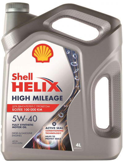 Shell Helix High Mileage 5W-40, 4л