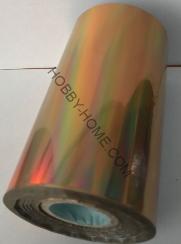 Фольга для переноса на ткань A05 Золото голографическое, Рулонная, 640/210 мм, 120 м, голография