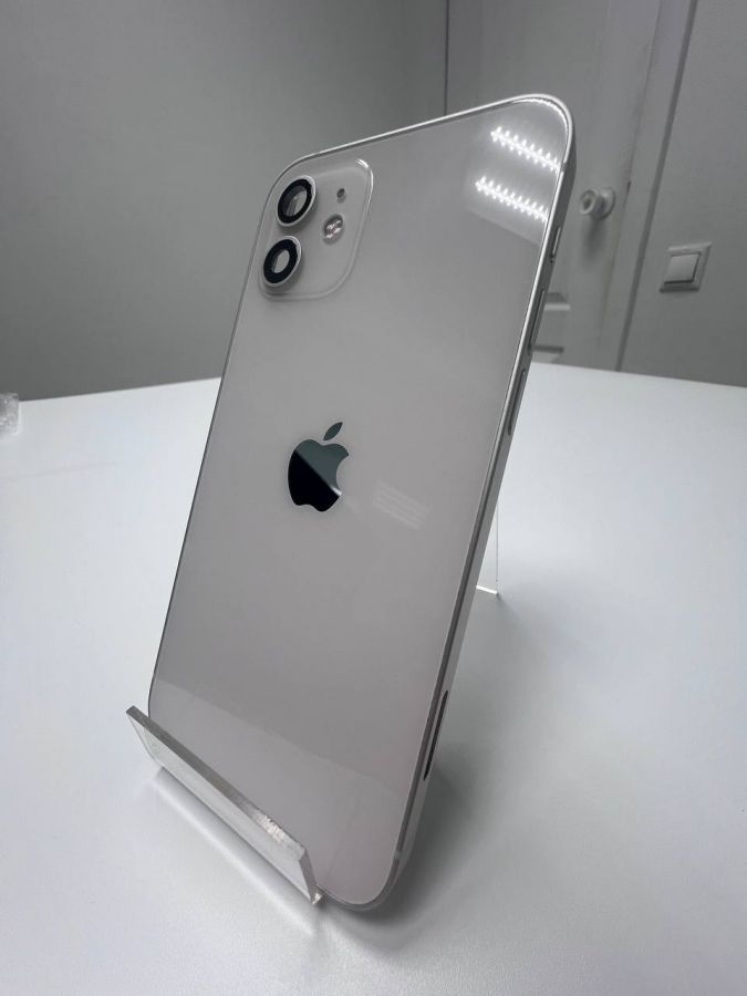 Apple iPhone корпус 12 в сборе со шлейфами, стеклом камеры оригинал с разбора (снятый) мелкие потертости белый