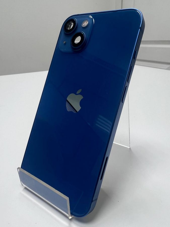 Apple iPhone корпус 13 в сборе со шлейфами, стеклом камеры оригинал с разбора (снятый) рамка потертости синий