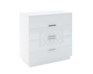 Тиффани Спальня Модуль No23 Комод (ш990*г510*в992мм) БЕЛЫЙ ТЕКСТУРНЫЙ