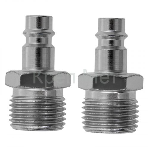 Ниппель универсальный быстросъемный ("папа") внешняя резьба 1/2, 2 шт, Stels