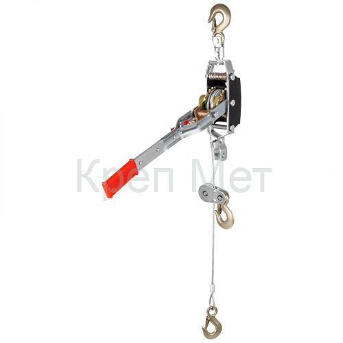 Лебедка рычажная, тяга 4 т, подъем 1.6 т, двойное храповое колесо Matrix