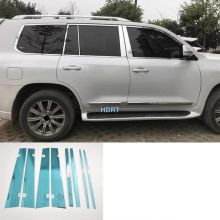 Накладки на стойки дверей, сталь 8шт на Ленд Крузер 200 и Лексус LX 570