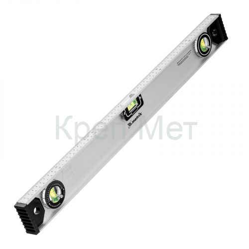 Уровень алюминиевый "Рельс", 600 мм, 3 глазка (1 поворотный) Matrix