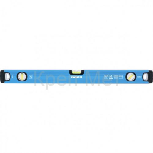 Уровень алюминиевый, 1800 мм, профиль 1,6 мм, фрезерованный, ударопрочные заглушки, 3 глазка Барс