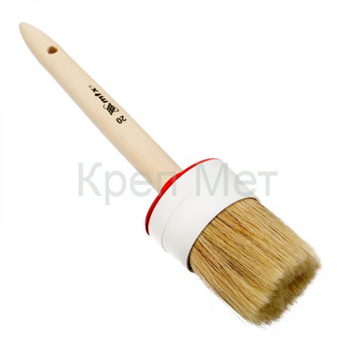 Кисть круглая №20 (65 мм) натуральная щетина, деревянная ручка MTX