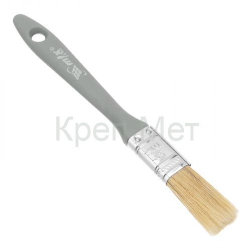 Кисть плоская "Евро" 3/4", натуральная щетина, пластмассовая ручка MTX