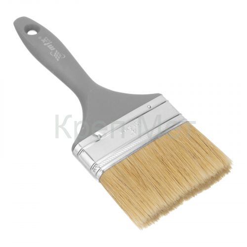 Кисть плоская "Евро" 4", натуральная щетина, пластмассовая ручка MTX