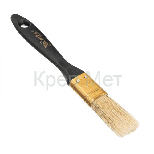 Кисть плоская "Профи" 1", натуральная щетина, пластмассовая ручка MTX