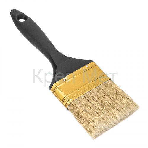 Кисть плоская "Профи" 3", натуральная щетина, пластмассовая ручка MTX