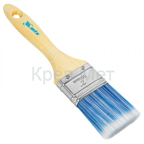 Кисть плоская "Евро" 2", искусственная щетина, деревянная ручка MTX
