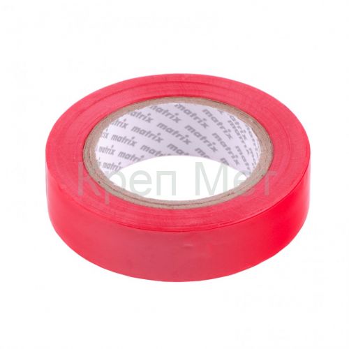 Изолента ПВХ, 15 мм х 10 м, красная, 150 мкм Matrix