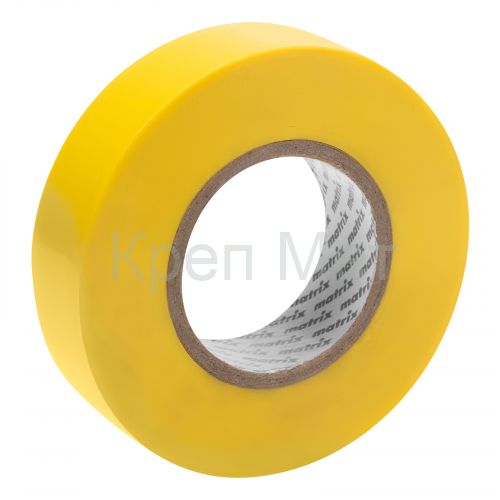 Изолента ПВХ, 19 мм х 20 м, желтая, 150 мкм Matrix