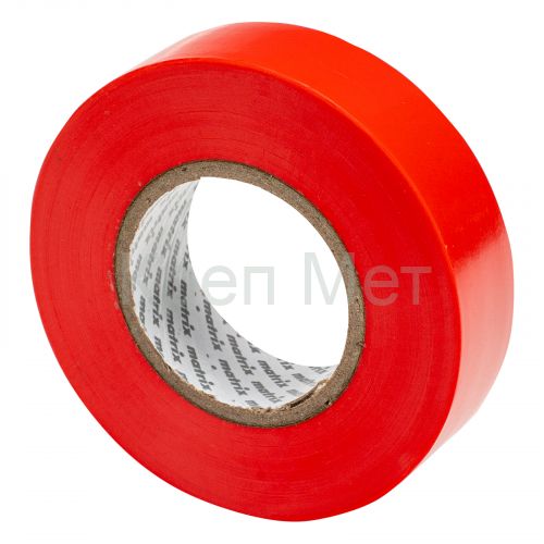 Изолента ПВХ, 19 мм х 20 м, красная, 150 мкм Matrix