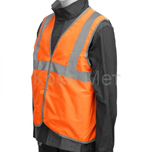 Жилет сигнальный, оранжевый, размер XXL Сибртех