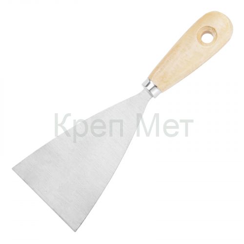 Шпательная лопатка из углеродистой стали, 80 мм, деревянная ручка Sparta