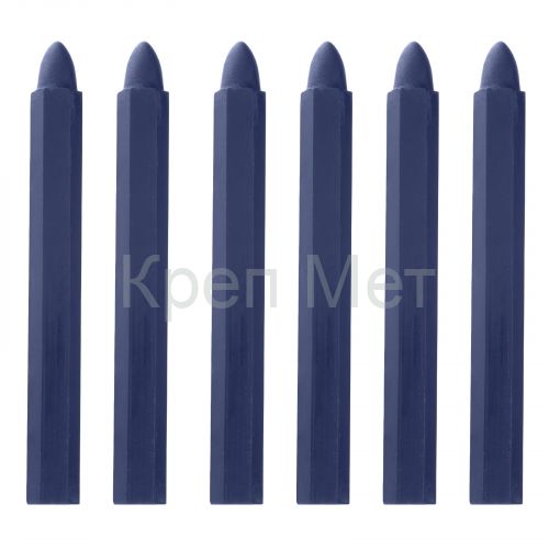 Мелки разметочные восковые синие, 120 мм, коробка 6 шт Matrix