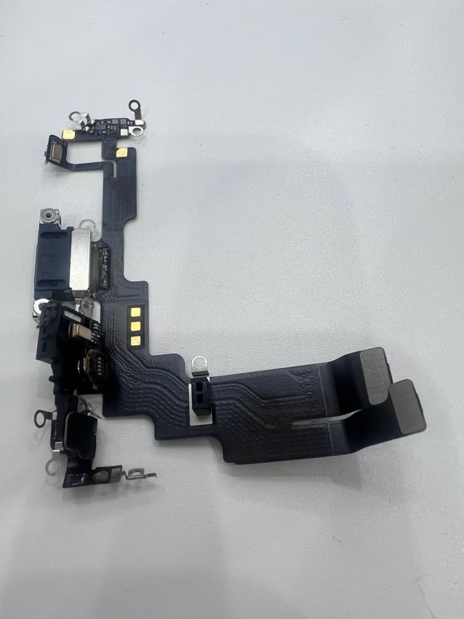 Apple iPhone 14 нижний шлейф с разъёмом зарядки оригинал с разбора (снятый)  черный
