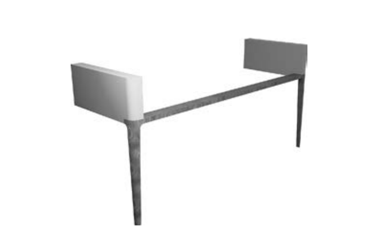 Изображение Структура из цельного дерева Antonio Lupi Piano PIANO154 с регулировкой по высоте