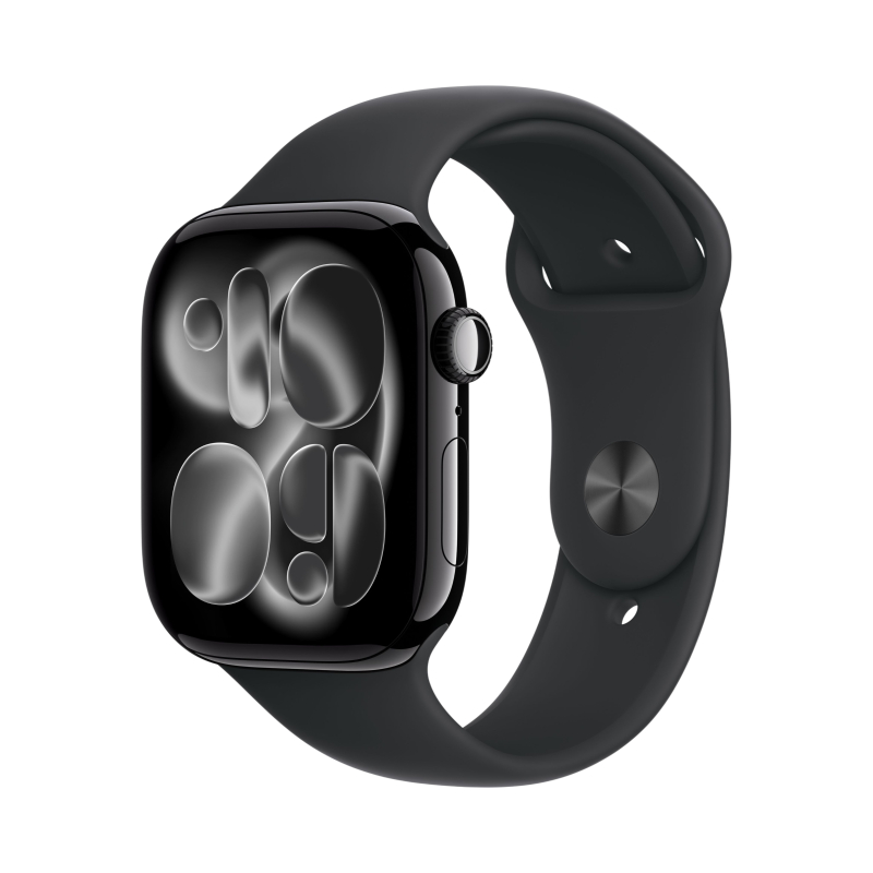 Apple Watch Series 11 Jet Black Aluminium Black Sport Band