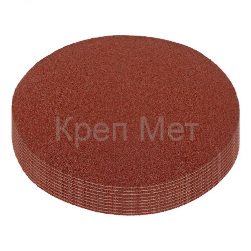 Круг абразивный на ворсовой подложке под "липучку", P 80, 125 мм, 10 шт Matrix