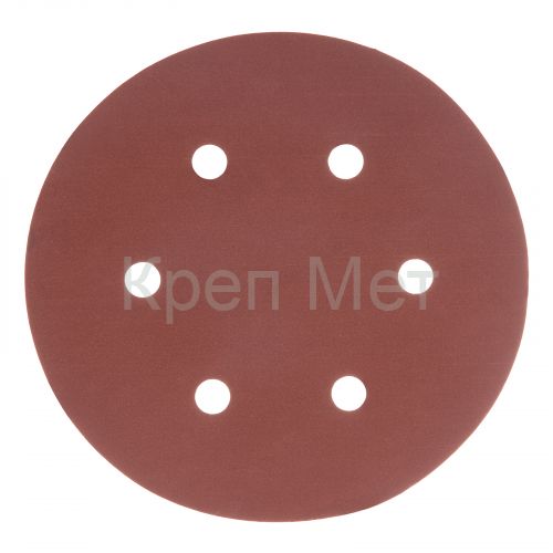 Круг абразивный на ворсовой подложке под "липучку", перфорированный, P 600, 150 мм, 5 шт Matrix