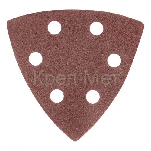 Треугольник абразивный на ворсовой подложке под "липучку", перфорированный, P 40, 93 мм, 5 шт Matrix