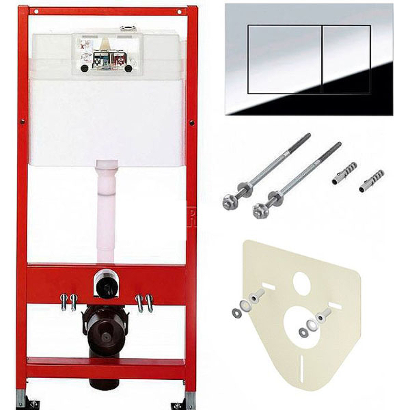 Изображение Система инсталляции Tece Profil 9400412 для подвесного унитаза с кнопкой смыва