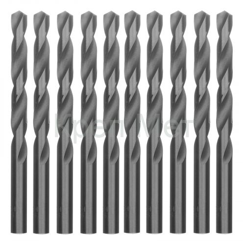 Сверло по металлу, 9.5 мм, полированное, HSS, 10 шт, цилиндрический хвостовик Matrix