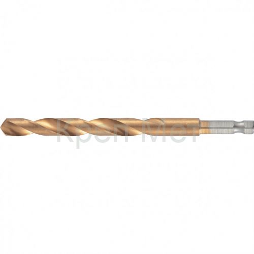 Сверло по металлу, 4.8 мм, HSS, нитридтитановое покрытие, шестигранный хвостовик Matrix