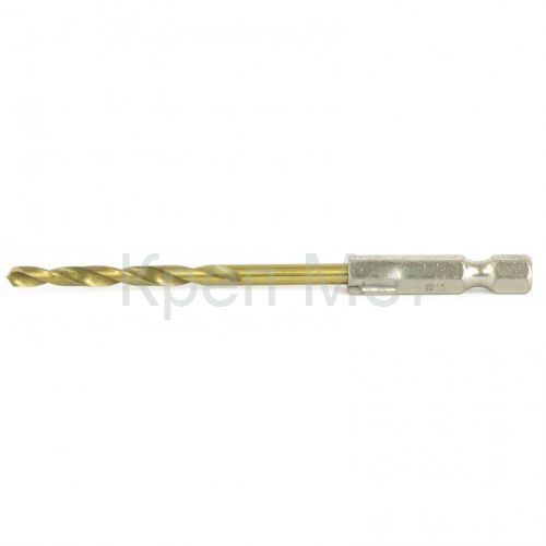 Сверло по металлу, 3.8 мм, HSS, нитридтитановое покрытие, шестигранный хвостовик Matrix