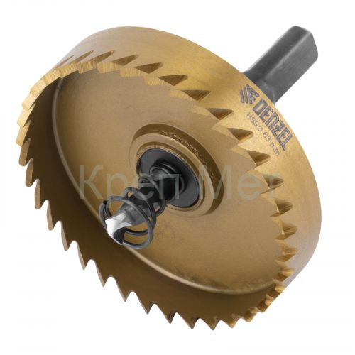 Коронка по металлу HSS, 63 мм, нитридтитановое покрытие Denzel