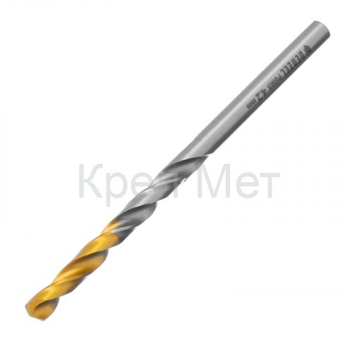 Сверло спиральное по металлу 4,2 x 75 мм, Р6М5, Golden Tip  Denzel