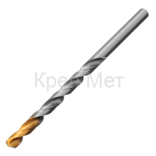 Сверло спиральное по металлу 10 х 184 мм, Р6М5, Golden Tip, удлиненное Denzel