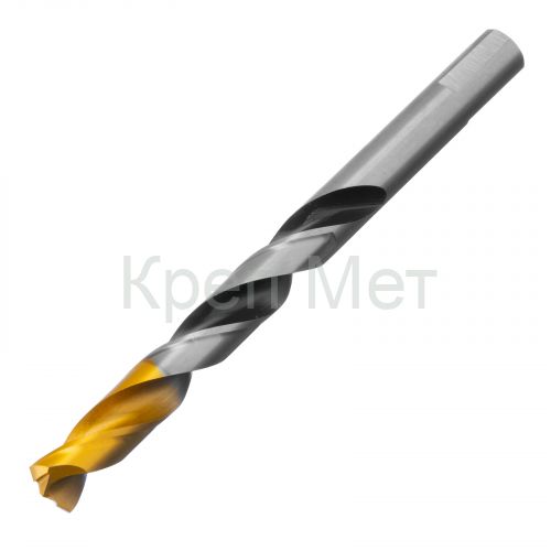 Сверло спиральное по металлу 12 x 151мм, Р6М5, Golden Tip, многогранная заточка Denzel