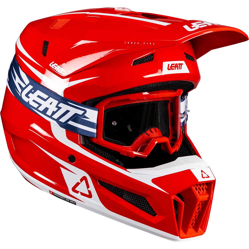Leatt Kit Moto 3.5 V26 Red (2026) шлем + очки Leatt Vizion 3.5
