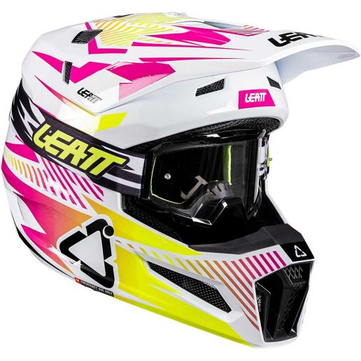 Leatt Kit Moto 3.5 V26 Storm Pink (2026) шлем + очки Leatt Vizion 3.5
