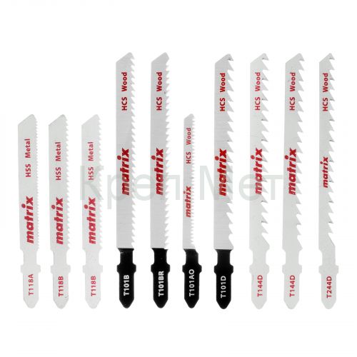 Набор полотен для электролобзика универсальный, 10 шт, T-SET1001 Matrix
