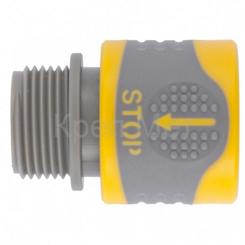 Соединитель быстросъемный, наружная резьба 3/4, с аквастоп Palisad Luxe