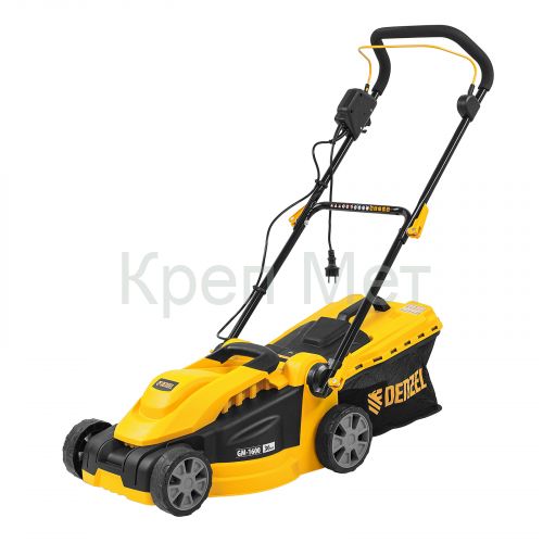 Газонокосилка электрическая GM-1600, 1600 Вт, ширина 36 см, 3 уровя, травосборник 35 л. Denzel