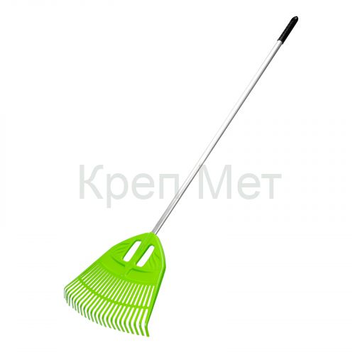 Грабли веерные пластиковые, 495 х 1680 мм, 23 плоских зуба, алюминиевый черенок, Palisad