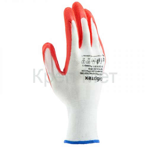 Перчатки   трикотажные полиэфирные, латексное рельефное покрытие, Россия, Сибртех