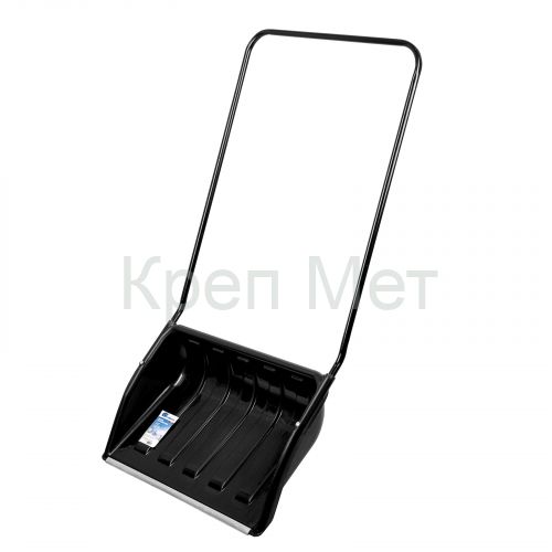 Движок для уборки снега пластиковый, 690х470х1420 мм, стальная рукоятка, Сибртех