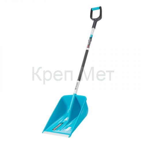 Лопата для уборки снега, полипропилен, 365х460х1500мм, алюминиевый черенок, ПВХ накладка, LUXE Palisad